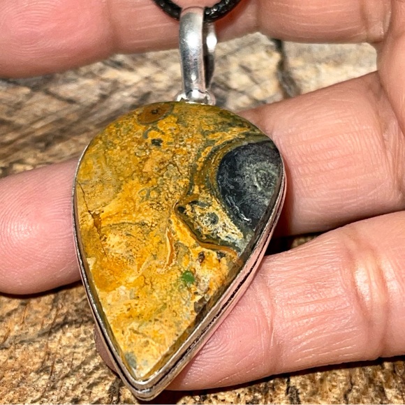 Bumblebee Jasper Pendant 2 1/4” - Picture 4 of 8